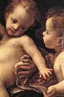 Angel Canvas Paintings - Virgin and Child with an Angel (detail)